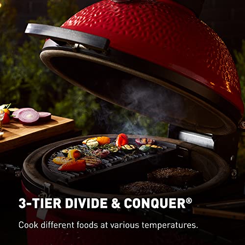 Kamado Joe Big Joe Series II 24-inch Ceramic Charcoal Grill and Smoker with Cart, Side Shelves