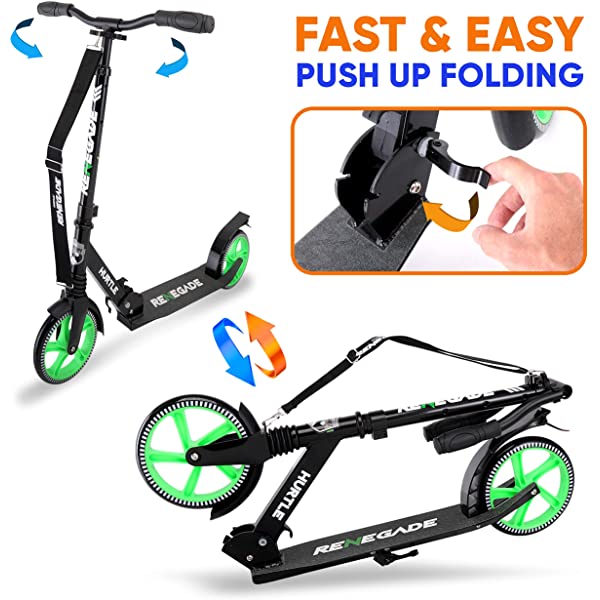 Hurtle Scooter &ndash; Scooter for Teenager &ndash; Kick Scooter &ndash; 2 Wheel Scooter with Adjustable T-Bar Handlebar &ndash