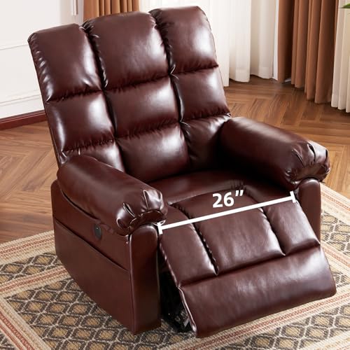 Oversized Power Lift Recliner Chair with Massage and Heat for Elderly, 26" Extra Wide Lift Chair for Big and Tall