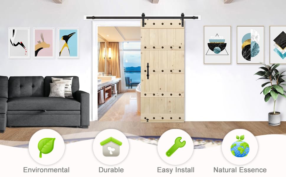 S&Z TOPHAND® 36in x 84in Barn Door