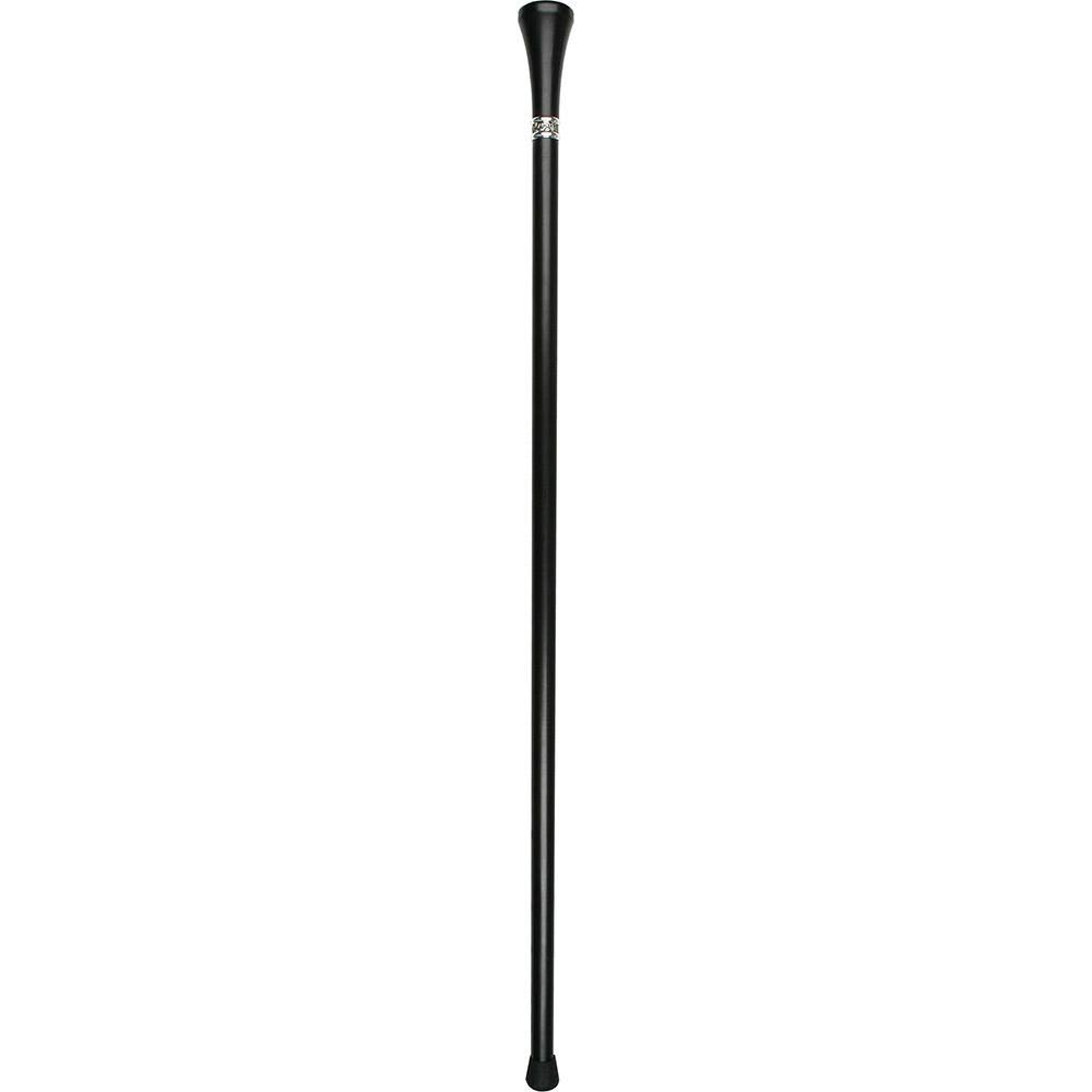Air Force Flat Top Walking Stick with Black Beechwood Shaft and Pewter Collar US Flag, Black/Silver-Chrome, 18 by Royal Canes