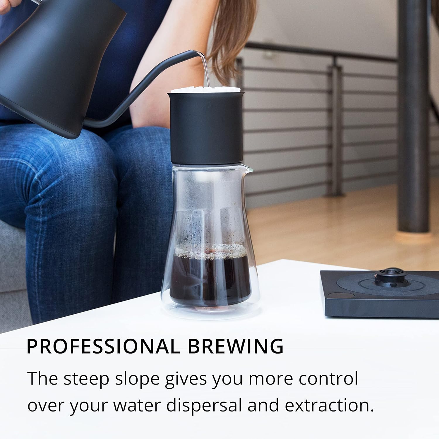 Fellow Stagg [XF] Pour-Over Coffee Maker Set - Kit Includes Stagg [XF] Pour-Over Dripper, Stagg Double Wall Glass Carafe