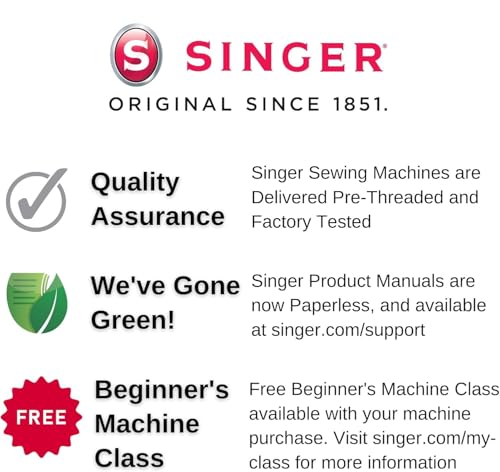 SINGER SE9180 Sewing & Embroidery Machine | 250 Built-in Stitches, 150 Embroidery Designs, 10 Fonts, 1-Step Buttonhole, 7" Touchscreen