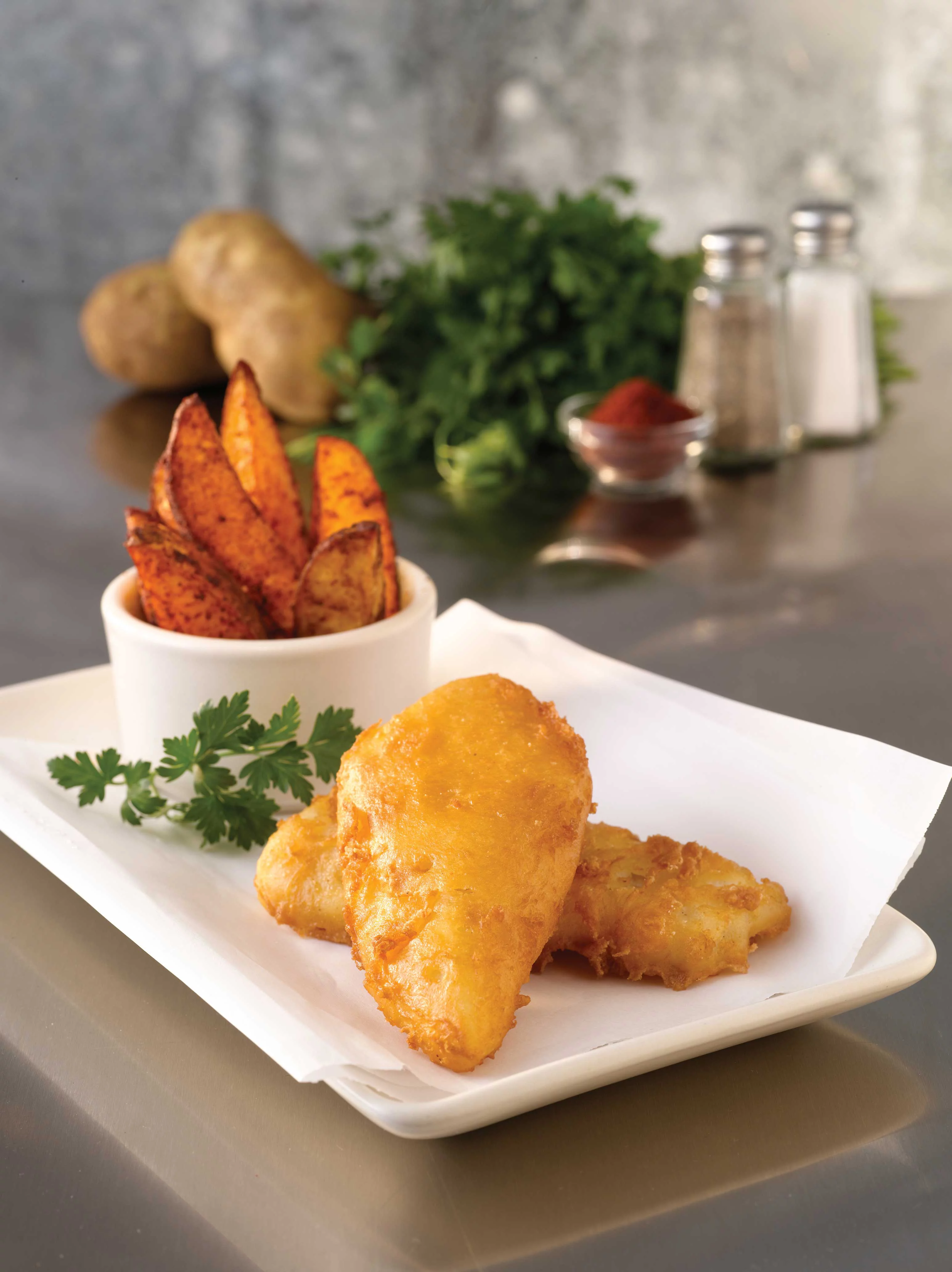 Trident Seafoods Alaska Amber Beer Battered Cod Fillet, 10 Pound - 1 each.