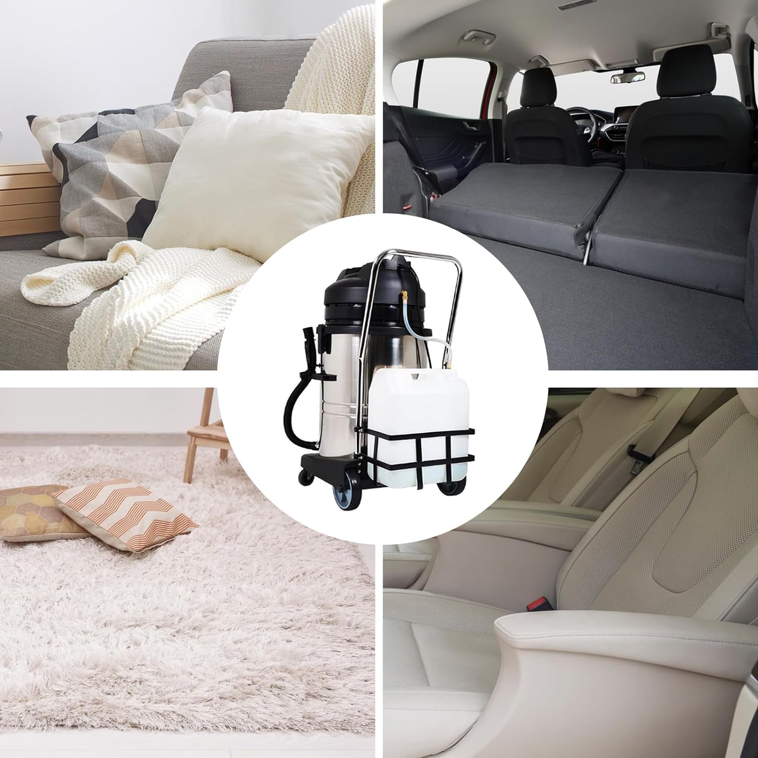 Commercial Carpet Cleaner Machine 110V,3 in 1 Multi-Purpose Portable Wet Dry Vacuum Cleaner