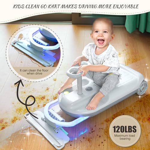 Electric Go Kart with Cleaning Fun for Ages 3 Years and Up Kids