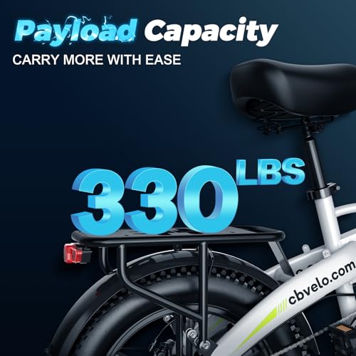 DriftGod Folding Electric Bike for Adults &ndash; 1000W Motor, 20"x3" Fat Tire, 48V Removable Battery, All-Terrain E-Bike with 7-Speed