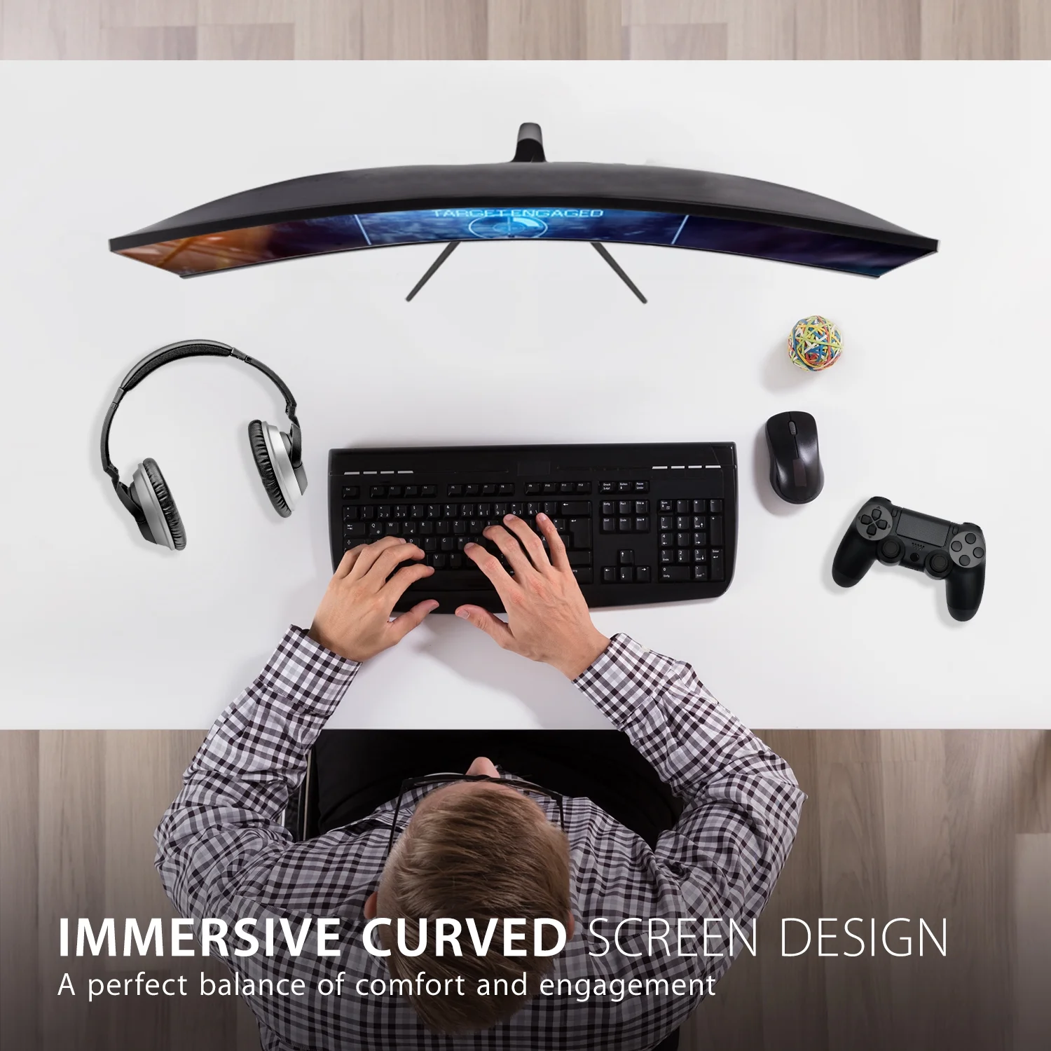 ViewSonic OMNI VX3218-PC-MHD 32 Inch Curved 1080p 1ms 165Hz Gaming Monitor with AMD FreeSync Premium, Eye Care, HDMI and Display Port