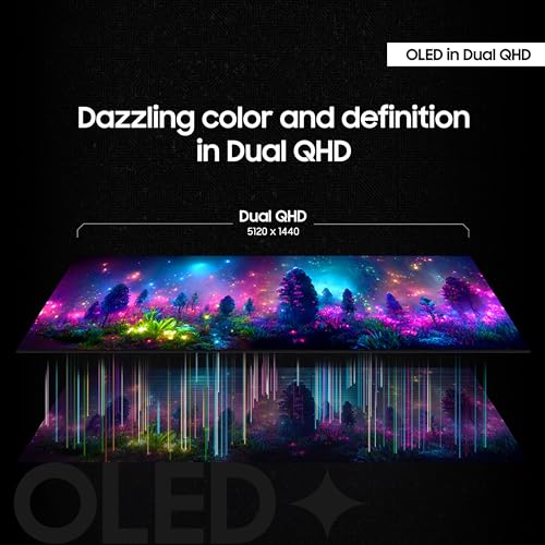 Samsung 49" Odyssey OLED G9 (G91SD) Dual QHD QD-OLED G-Sync Compatible Curved Gaming Monitor, 144Hz, 0.03ms, AMD FreeSync Premium Pro