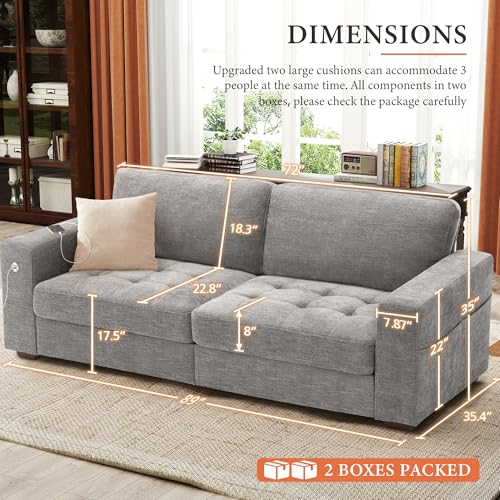 Ihanherry 111.4" U Shaped Modern Cloud Sofa Modular Sectional Couch with 2 Ottoman, 5-Seat Chenille Deep Seat Sofa with Pillow for Living Room
