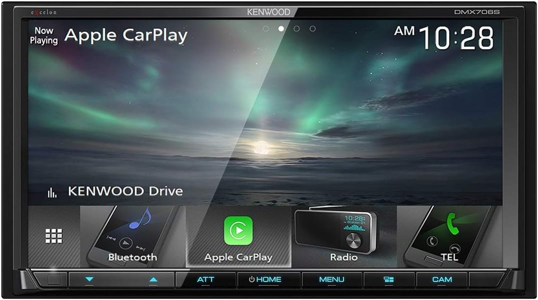 Kenwood DMX706S Digital Media Receiver with Wired CarPlay (Renewed)