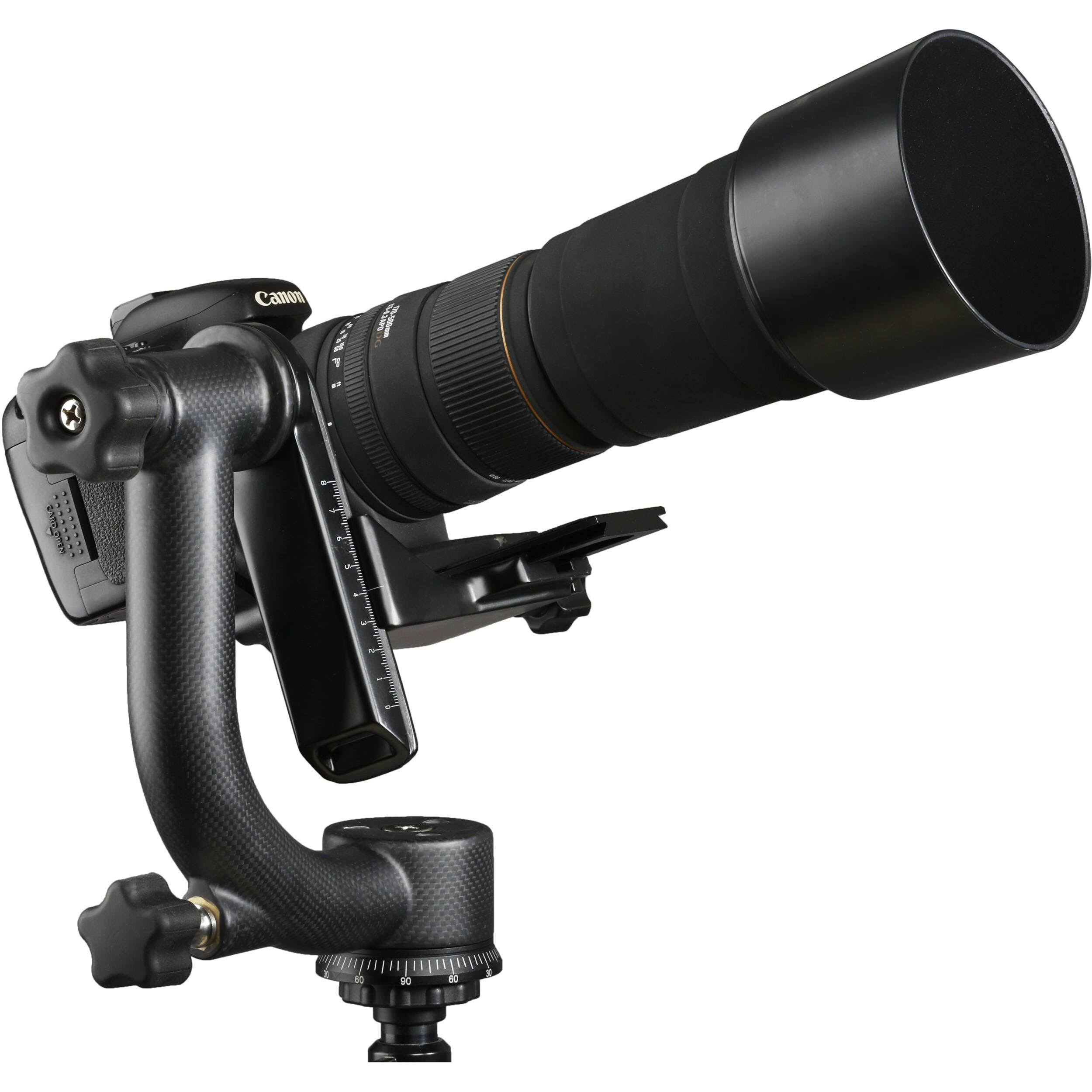 Movo GH800 Carbon Fiber Professional Gimbal Tripod Head with Arca Swiss Quick Release Plate