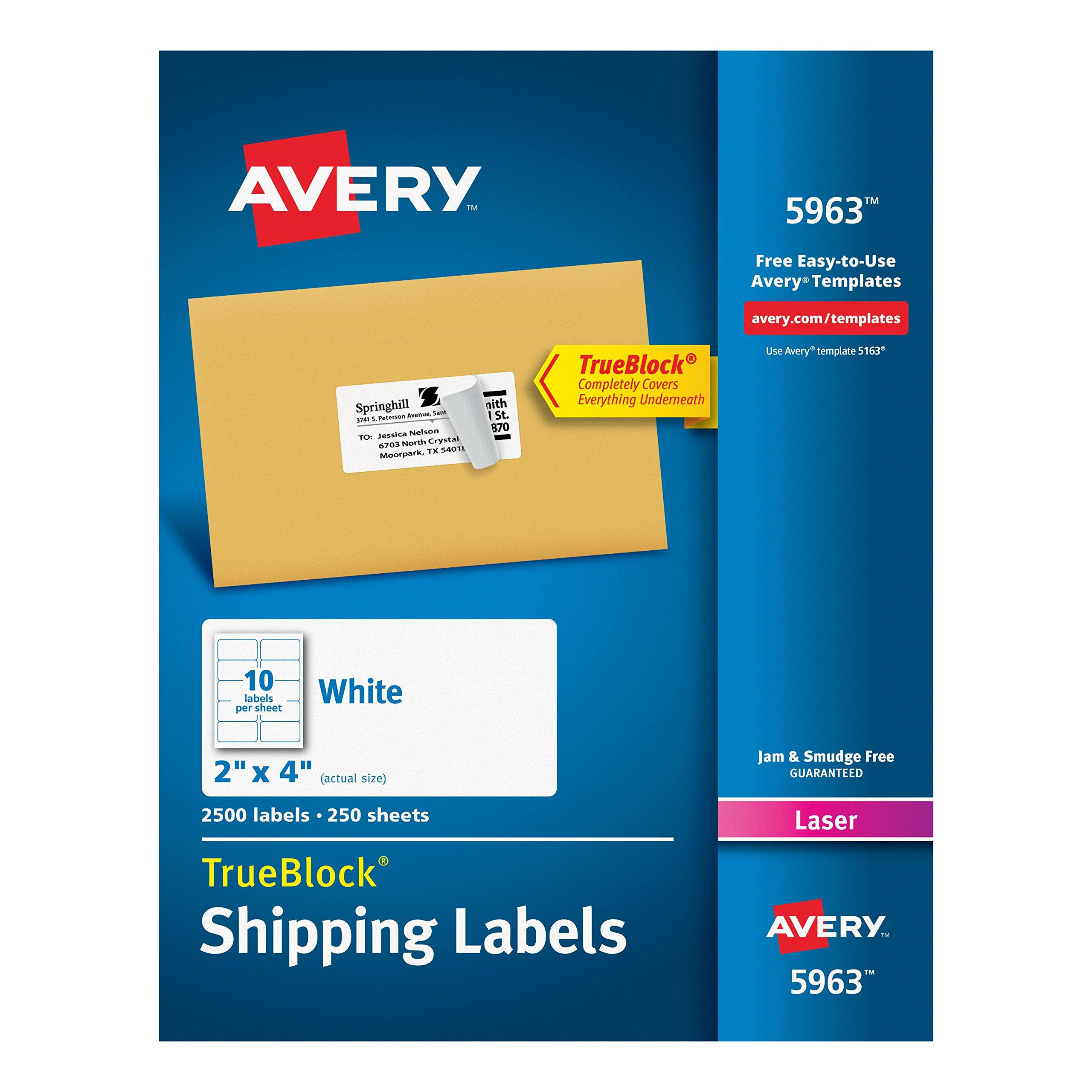 Avery Shipping Address Labels Laser Printers 5963