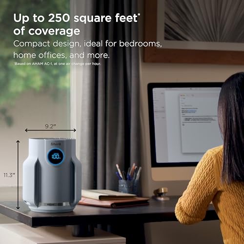 Shark Air Purifiers for Home Large Room with NeverChange Air Filter, 5 Year HEPA Filter, Covers 650 Sq. ft