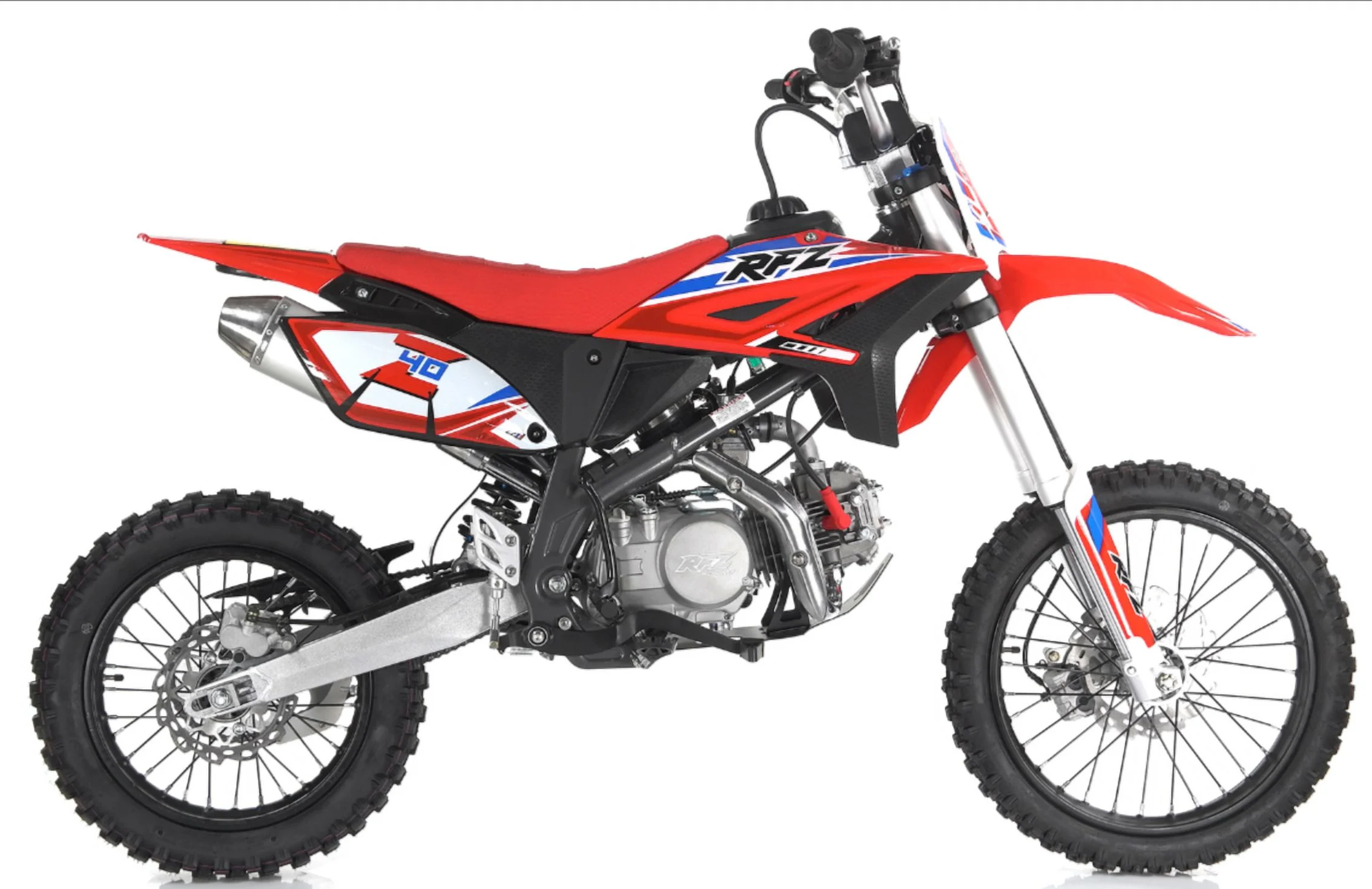 Apollo RFZ 140 Z40 Dirt Bike - Manual Transmission (17'/14') tires-Blue