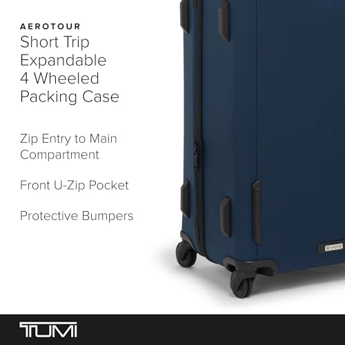 TUMI - Aerotour 4 Wheel Expandable Luggage - Men's and Women's Business and Leisure Travel Suitcase - 21.75" International Expandable Carry-On, Black