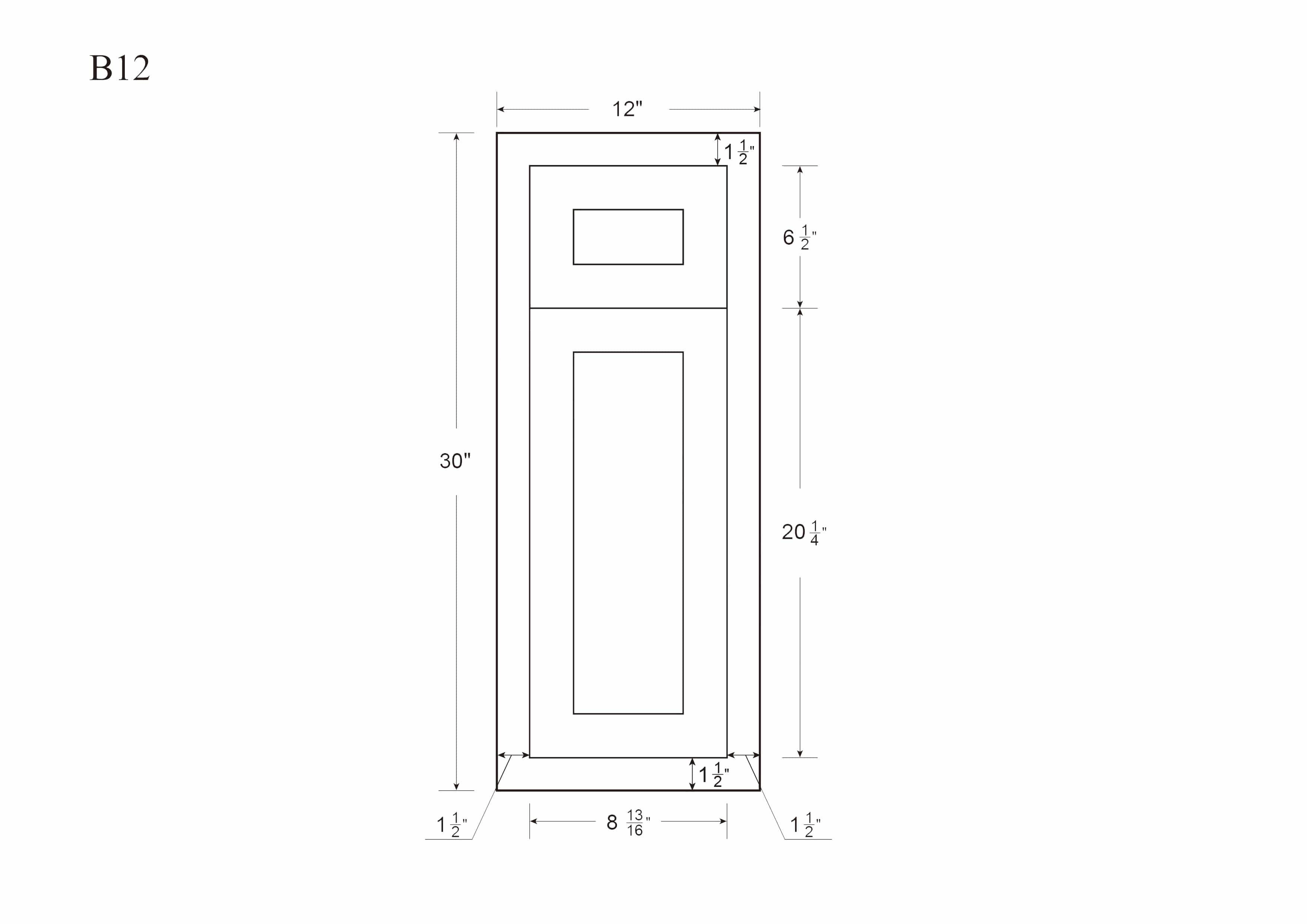 RTA Wholesalers 18 inch Wide Kitchen Base Kitchen Cabinet Snow White Inset Shaker - Single Door Single Drawer - Unassembled
