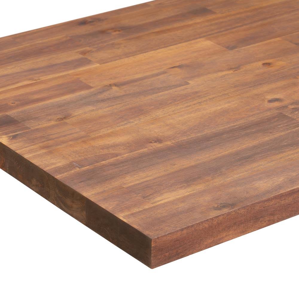 Sparrow Peak 8-ft Spice Stained Straight Butcher Block Acacia Kitchen Countertop in Brown | 1525FJACSPC-96