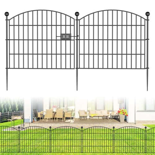 10 Panels No Dig Decorative Garden Fence - 40 in (H) x 23.6 ft (L)