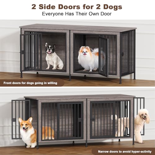EasyCom 39.96" XL Wooden Large Dog Crate Furniture for Medium and Large Breed