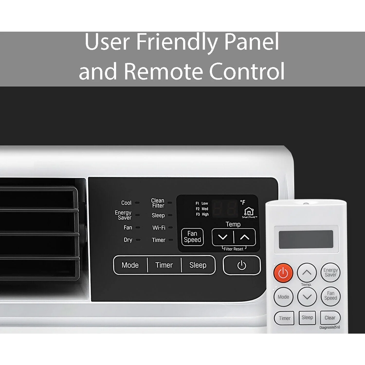 LG Energy Star 9,500 BTU 115V Dual Inverter Window Air Conditioner with Wi-Fi Control
