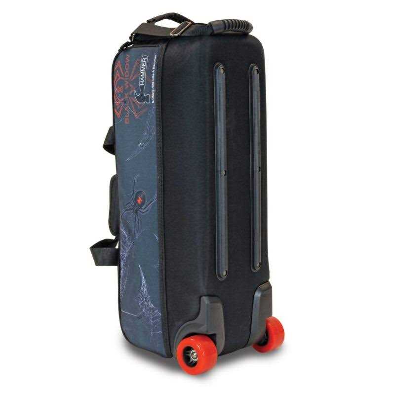 Hammer Dye Sub Slim Triple Roller Tote Black Widow Bowling Bag - Sports Supplies Online Store