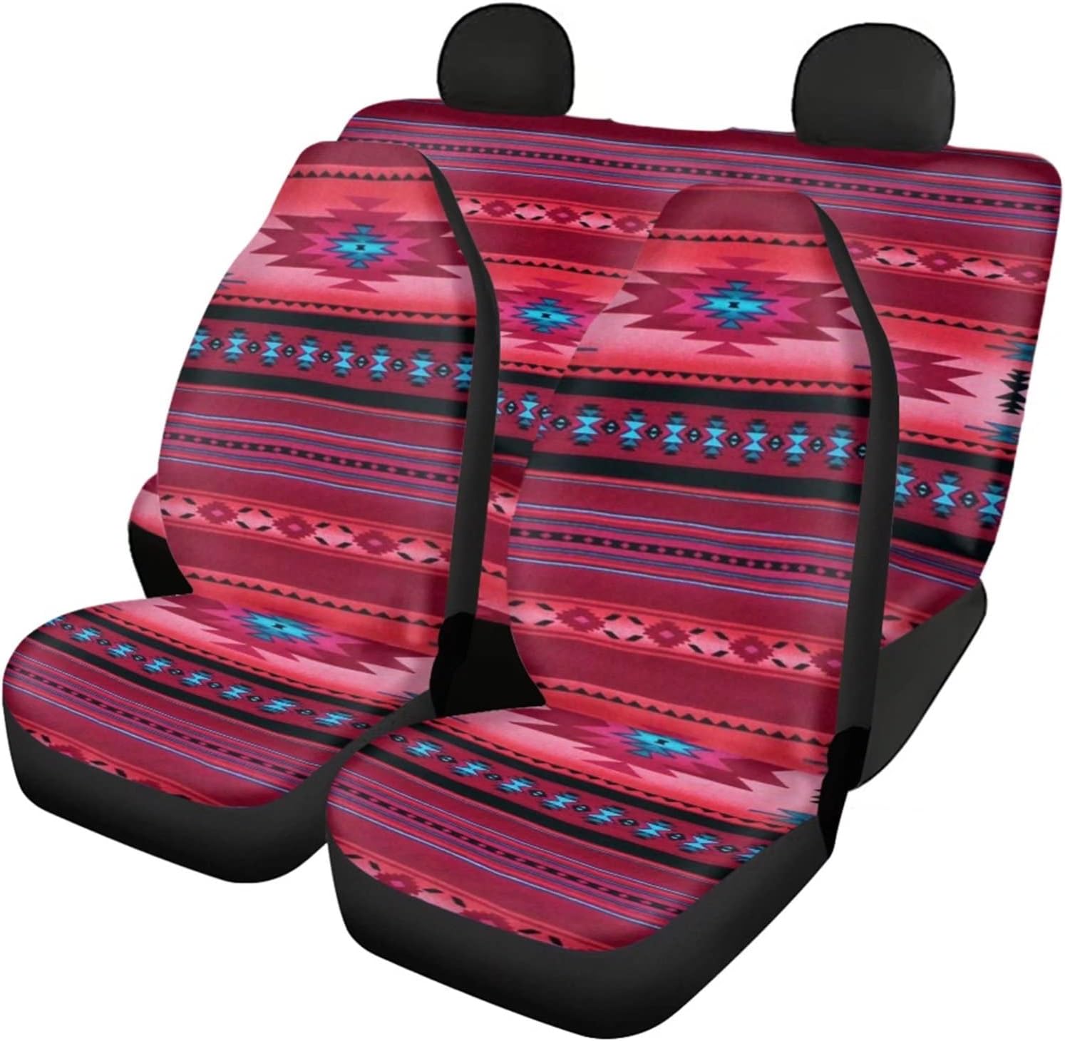 SEANATIVE Stretchy Car Seat Cover Camo Forest Deer Universal Car Interior Seat Cover Machine Washable Anti-Slip Front and Rear Bench Back Seat Cover
