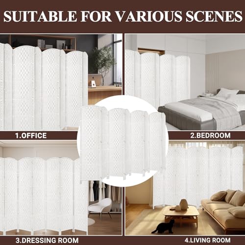 Room Divider, Room Dividers and Folding Privacy Screens, 16in Privacy Screen, 6 Panel Temporary Wall Partitions, 6ft Space Separation Panel Screen