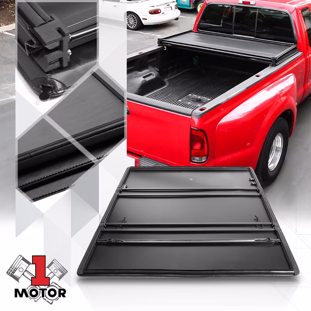 Short Bed Tonneau Cover 6Ft Soft Top Tri-Fold Fleetside for 05-15 Toyota Tacoma