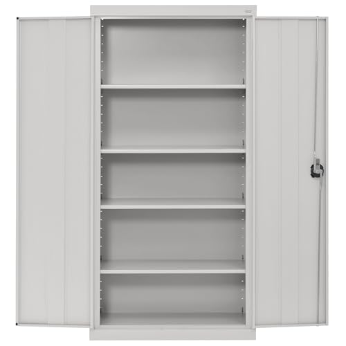 Sandusky Lee EA4R362472-02 Welded Steel Elite Storage Cabinet with Adjustable Shelves, 24" Length x 36" Width x 72" Height, Charcoal