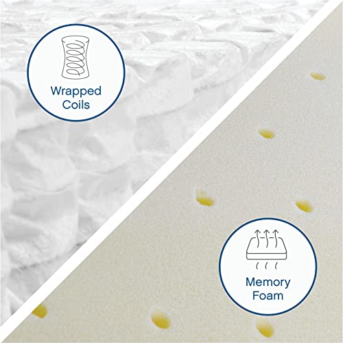 Vibe Gel Memory Foam Mattress, 12-Inch CertiPUR-US Certified Bed-in-a-Box, Queen, White