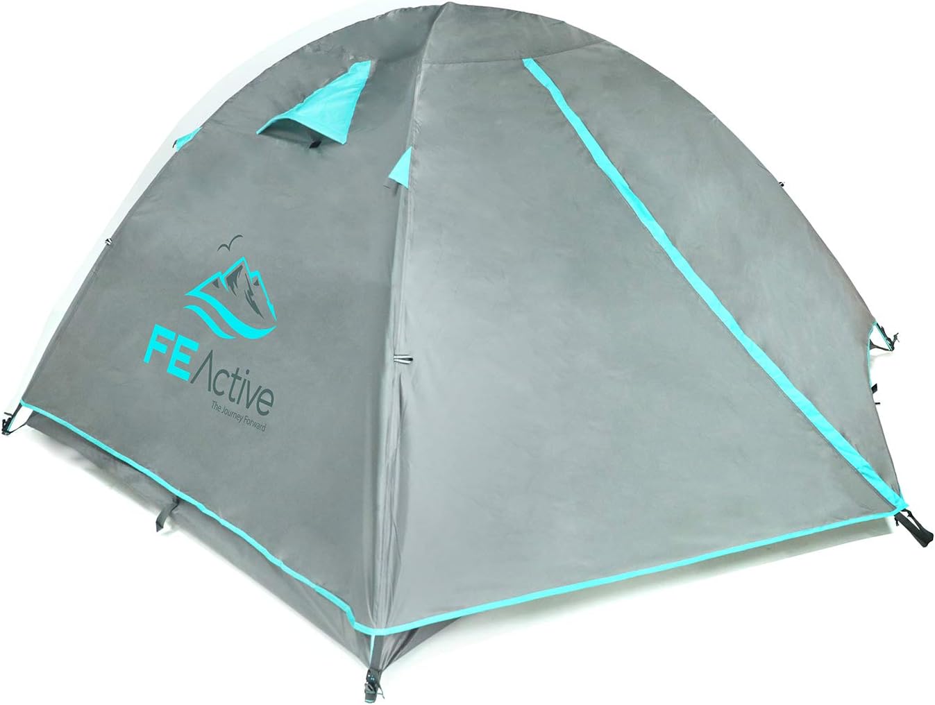 FE Active 4 Person Tent - Four Season 3-4 Man with 3000mm Waterproof Rip-Stop, Full Rainfly, Aluminum Poles Adult Tent for All Year Camping