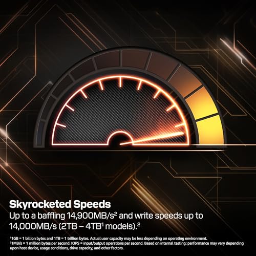 WD_BLACK 1TB SN8100 NVMe SSD Internal Solid State Drive - Gen 5 PCIe 5.0x4, M.2 2280, Seq. Read Speeds Up to 14,900 MB/s, Best for AI Applications