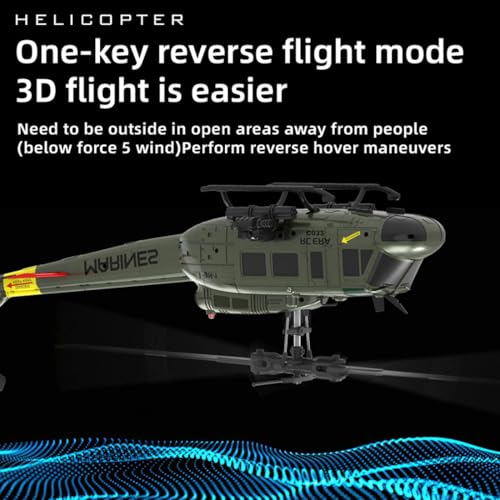 RC ERA C032 UH-1 Huey RC Helicopter with 3D Inverted Flight & 6-Axis Gyro Stabilization