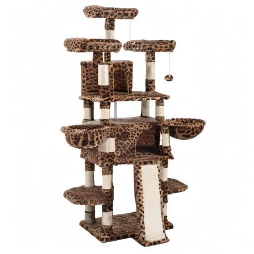 SHA CERLIN 68 Inches Multi-Level Large Cat Tree for Large Kitties/Big Cat Tower with Condo/Cozy Plush &zwnj