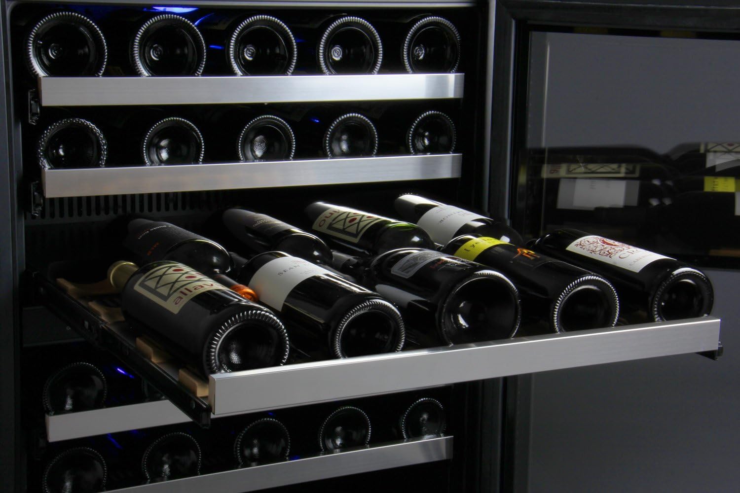 Allavino Wine Refrigerator, 56 Bottle, Stainless Steel - Smart Home Appliances