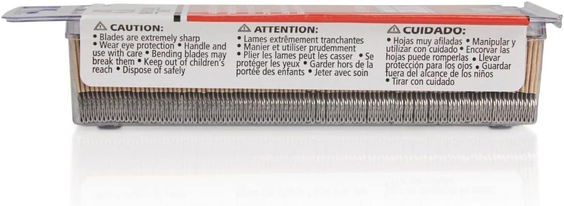 American Line Single Edge Razor Blades - 500-Pack - 0.012" Heavy Duty High Carbon Steel with Steel Backing for Extra Durability and Long Life