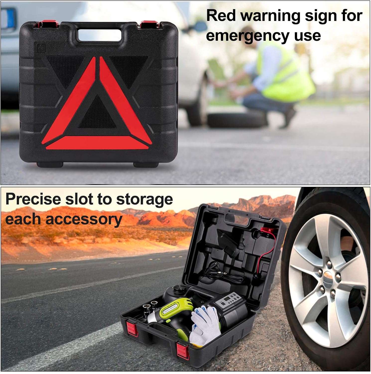 VEVOR Electric Car Jack 5 Ton Car Jack Hydraulic, Electric Floor Jack with Electric Impact Wrench, LED Light Hydraulic Jack Car Repair Tool
