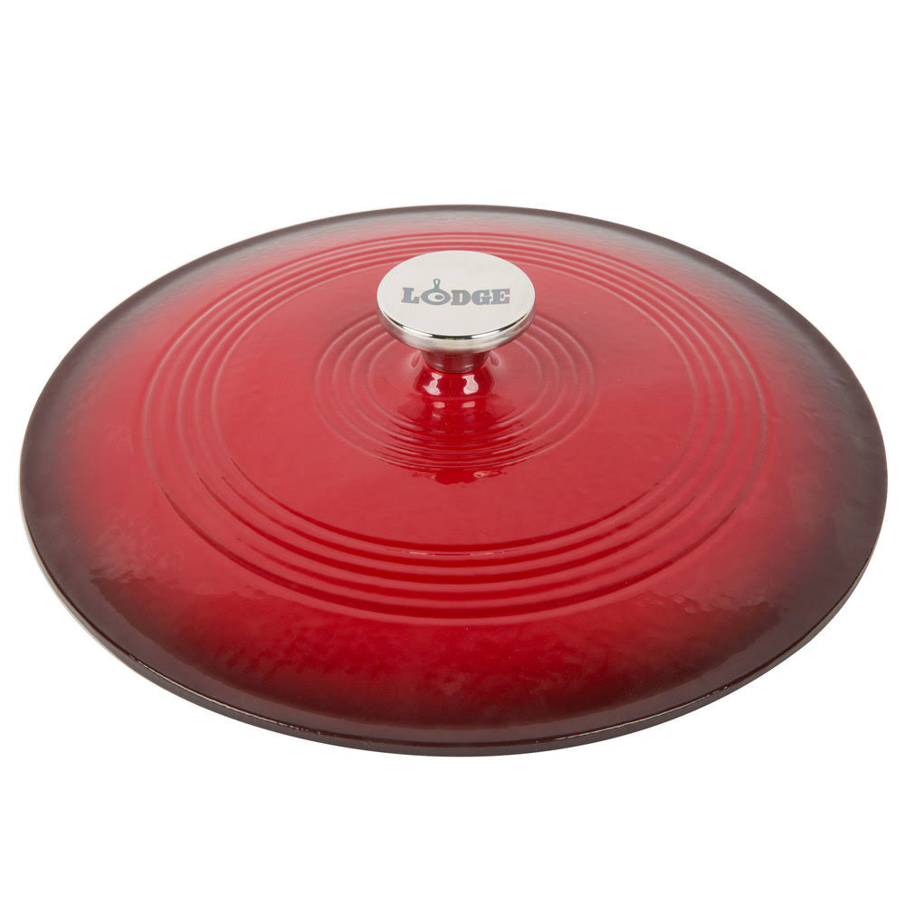 Lodge Cast Iron Casserole Dish 3.6 qt, Red