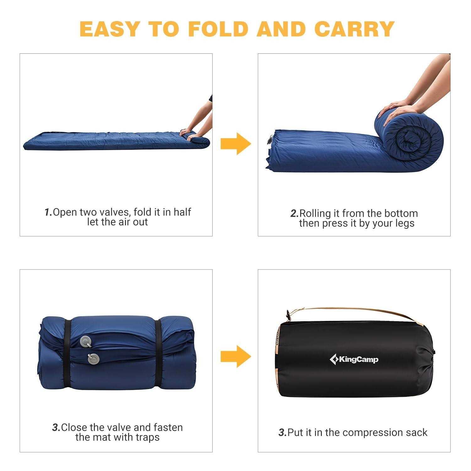 KingCamp Self-Inflating Camping Sleeping Pad Foam Mattress - Sports Supplies Online Store