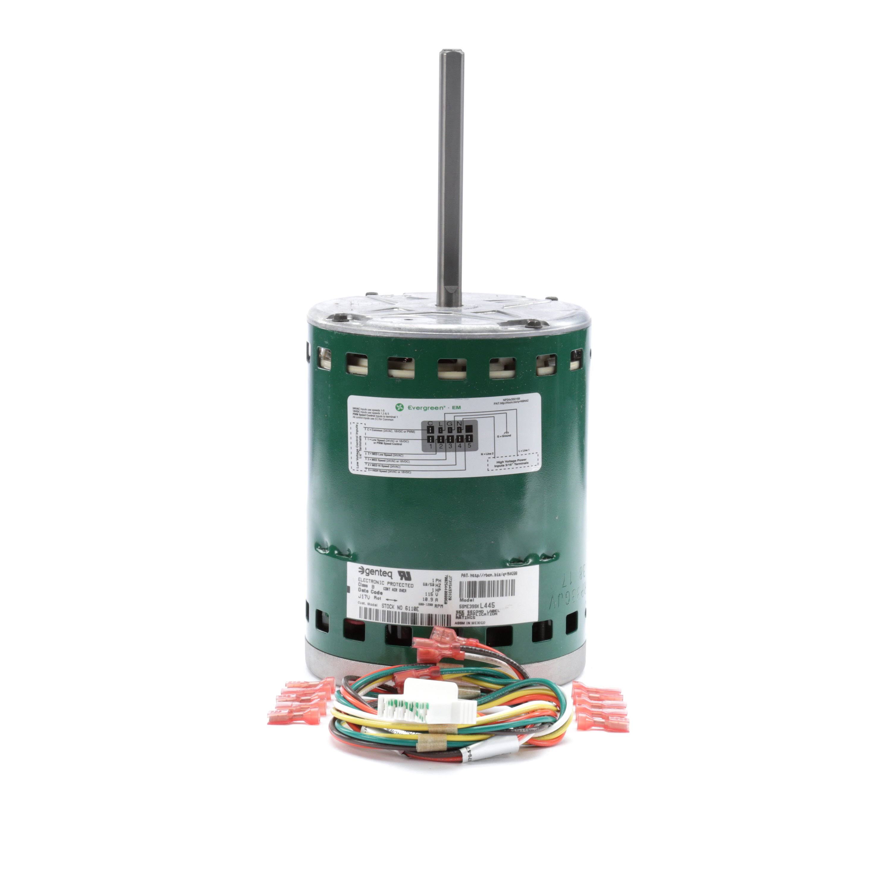 Genteq ECM Direct Drive Blower Motor Includes WIRING Harness 6110E
