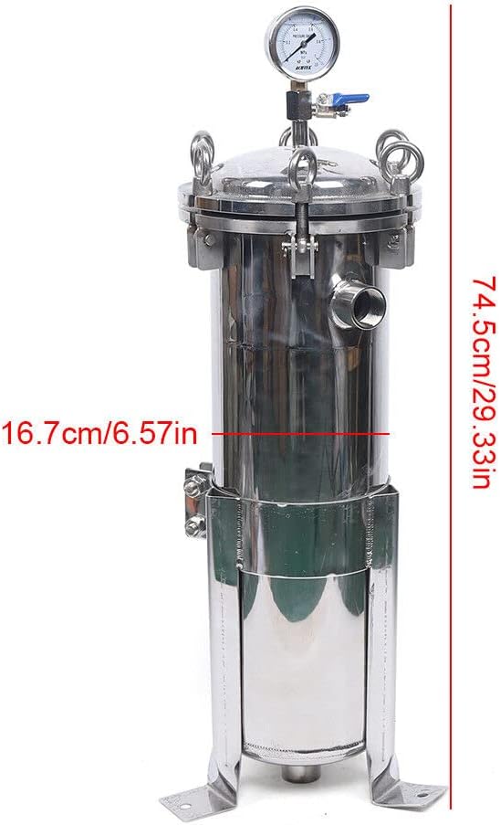 150 Psi Industrial Filter, 4 Bag 304 Stainless Steel Industrial Sock Filter