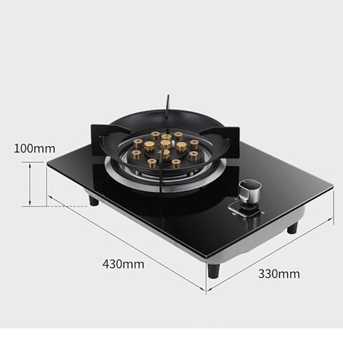 Gas Cooker - Portable Gas Stove, Easy-to-clean Portable Gas Stove For Home Use, 13 Cavities Tempered Glass Cooktop Burner