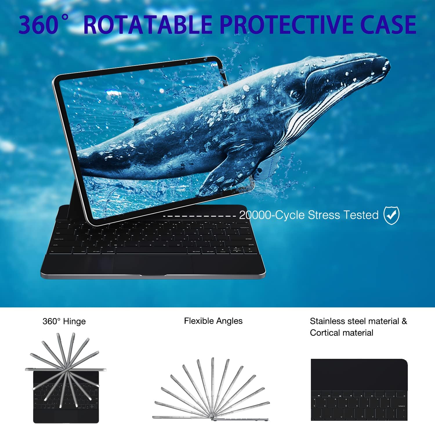 doqo Magnetic Keyboard Case for iPad Air 5th Generation(2022)/iPad Air 4th Generation(2020), iPad Pro 11 2018/2020/2021