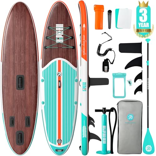 Niphean Inflatable Stand Up Paddle Board with SUP Accessories, Anti-Slip EVA Deck