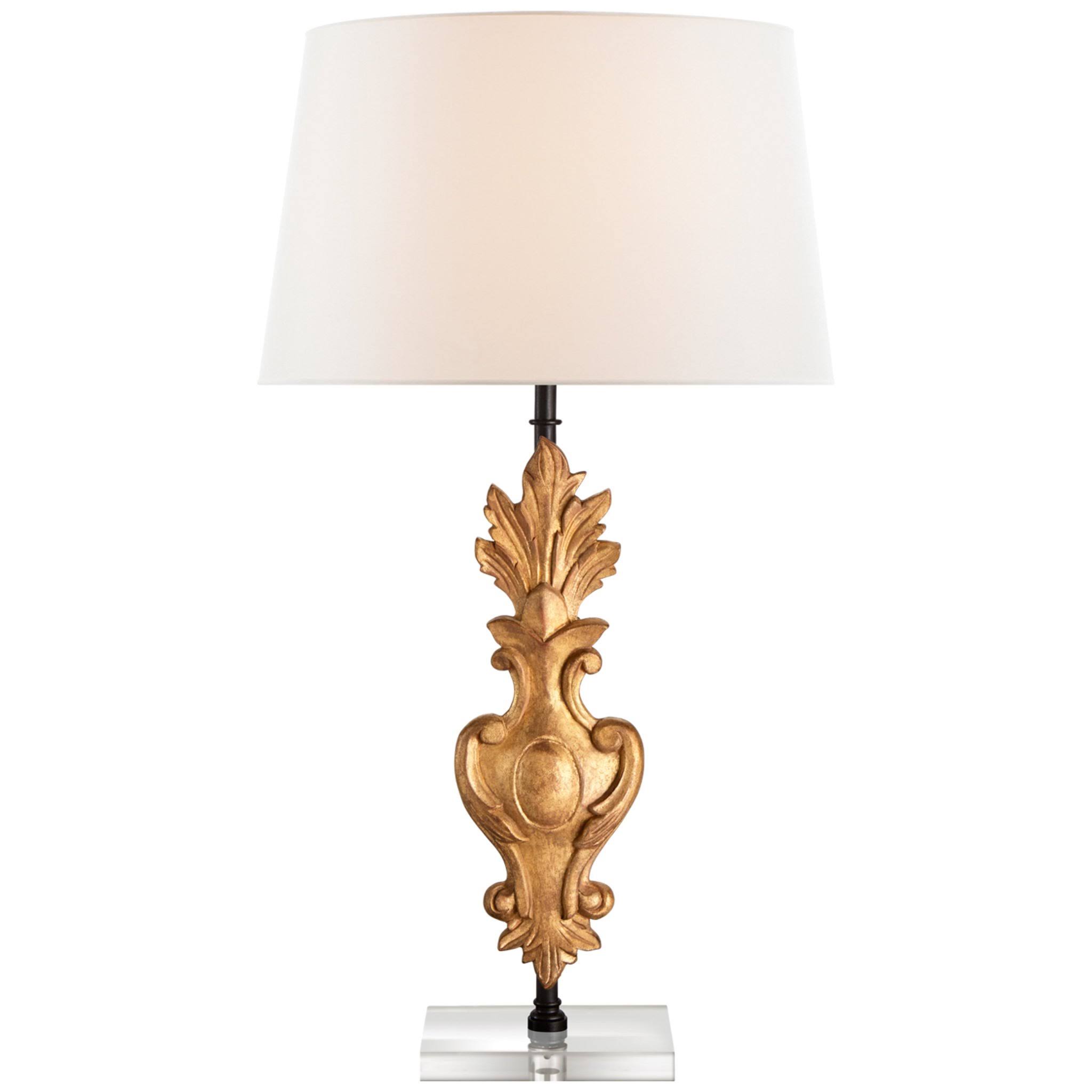 Visual Comfort JN 3011AGL-L Julie Neill Capriva Large Table Lamp in Antique Gold Leaf