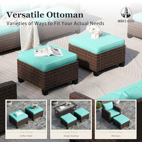 HERA'S HOUSE Patio Furniture Set with 56" Fire Pit Table, Outdoor Patio Conversation Sets