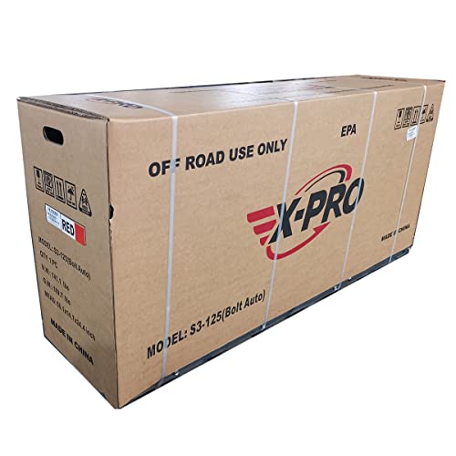 X-PRO Bolt 125 Dirt Bike with Automatic Transmission, Electric Start, Big 14"/12" Tires! (Blue)