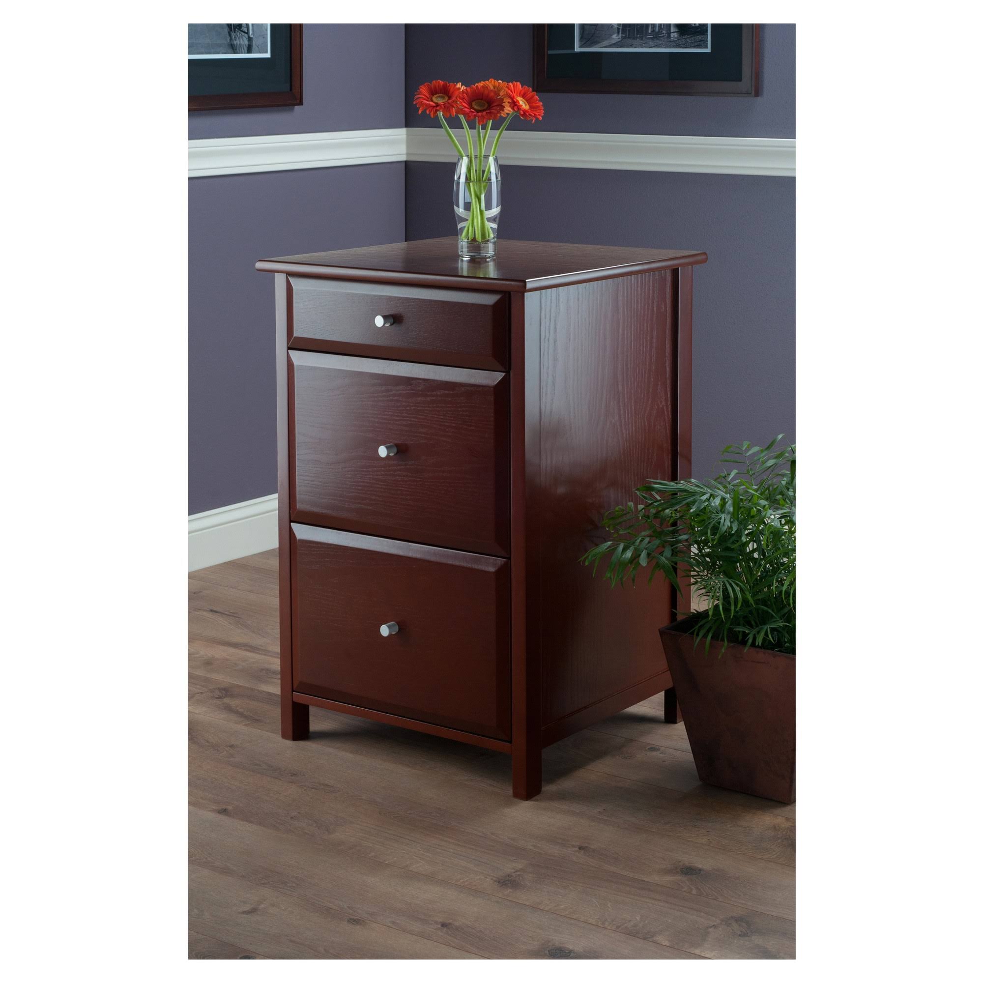 Winsome Wood Delta File Cabinet, Walnut