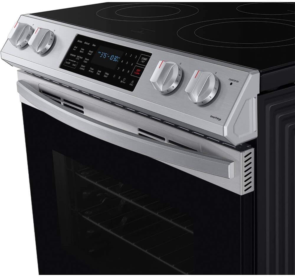SAMSUNG NE63T8311SS 6.3 cu ft. Smart Slide-in Electric Range with Convection in Stainless Steel